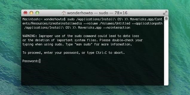 boot from usb mac asks for password